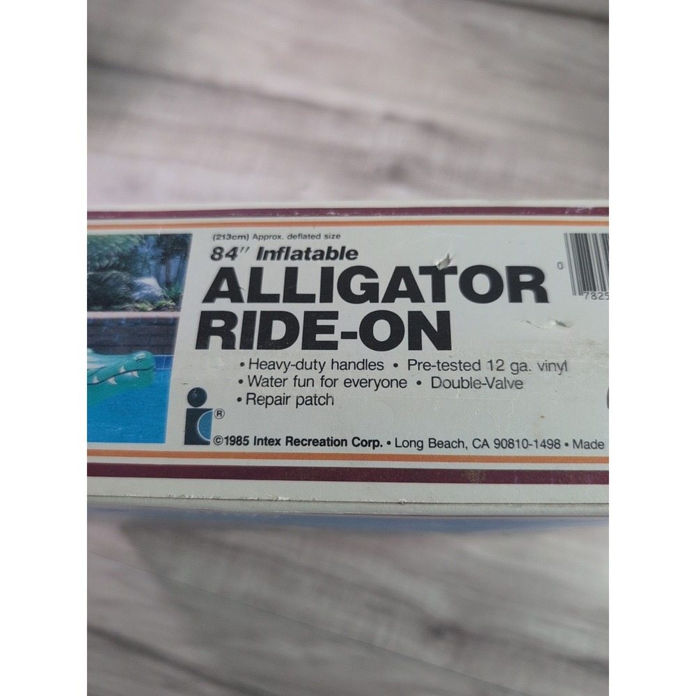 Intex Vintage 1985 Wet Set 84" Alligator Ride-On Pool Inflatable Open Box - Picture 7 of 12